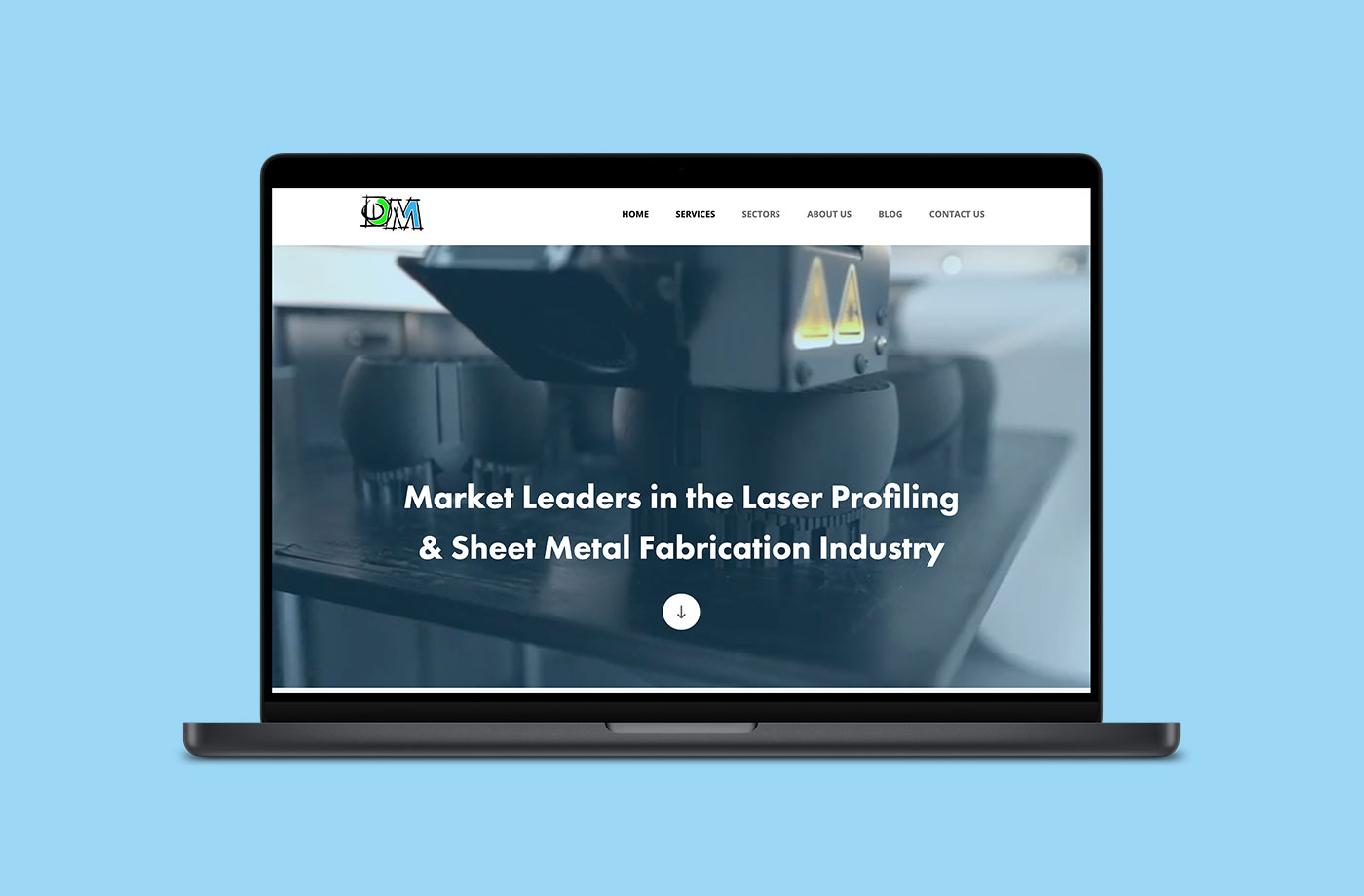 D&M Design & Fabrication website mockup